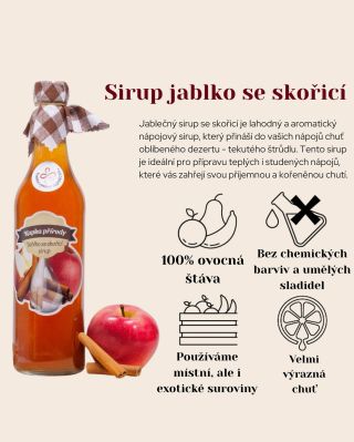 Představte si čerstvě upečený jablečný štrúdl… 🍎✨🫶🏻jen bez pečení. Náš sirup jablko se skořicí spojuje sladkost zralých...