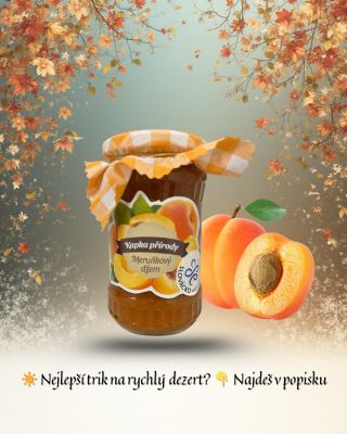 Sladká meruňka z Moravy 🍑�💡 Smíchej s tvarohem a pár piškoty – rychlý minidezert!�🥐 Nebo namaž na croissant k ranní...